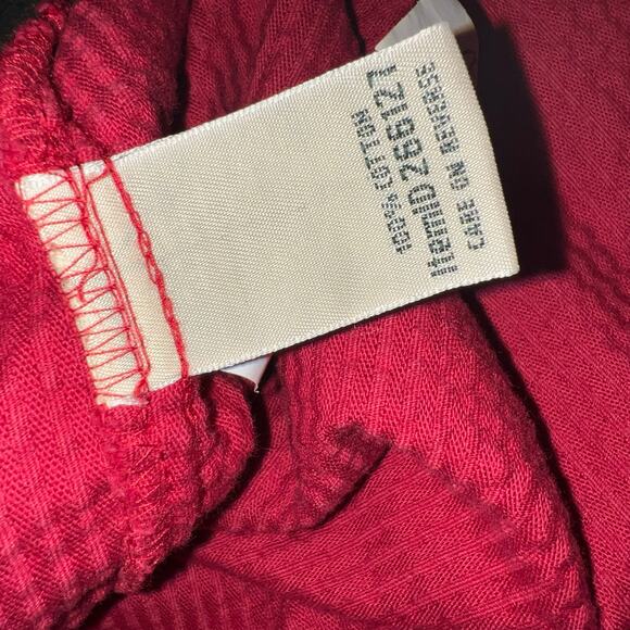 Vintage L.L Bean Button Long Sleeve Corduroy Red Shirt Jacket womens size small - Picture 7 of 7